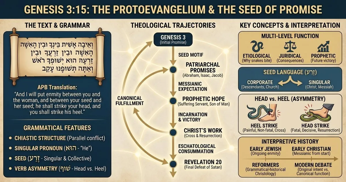 Genesis 3:15 Explained: Protoevangelium, Hebrew Grammar, and Messianic Seed